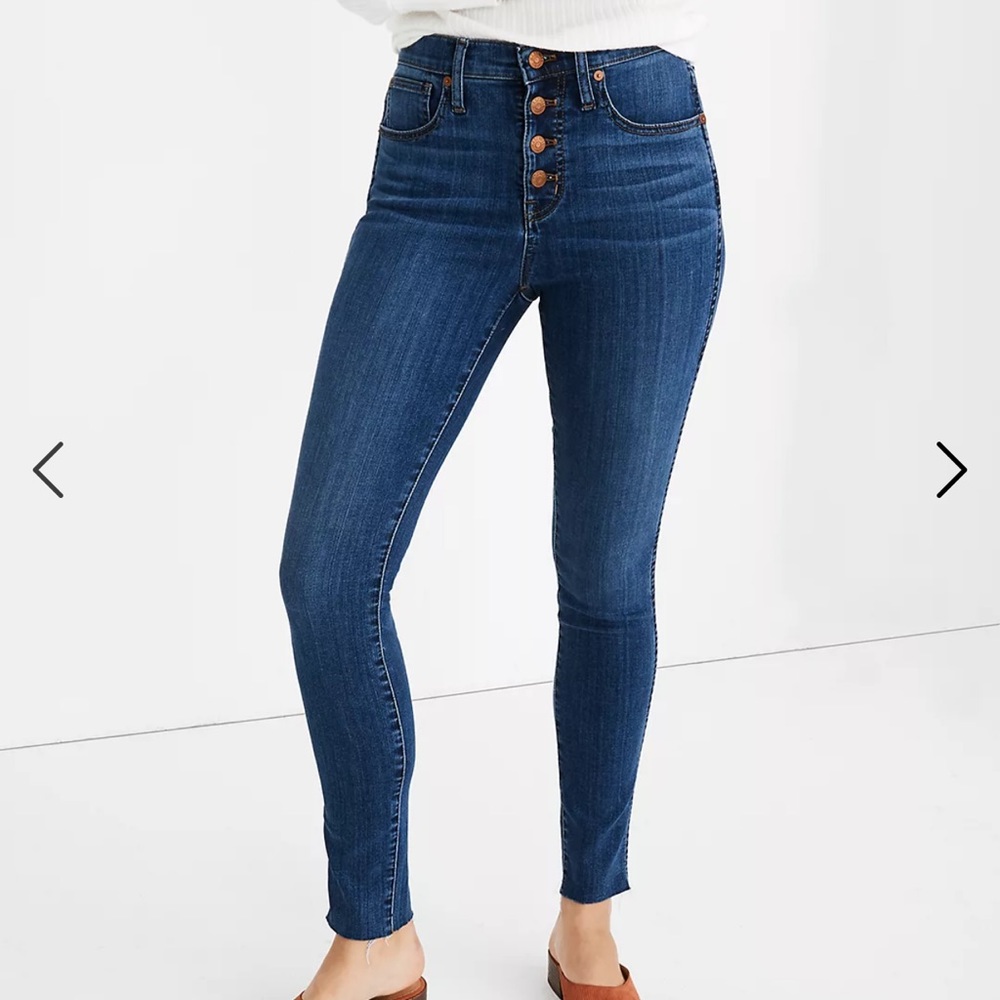 Madewell Petite 10" High-Rise Skinny Jeans in Brinville Wash